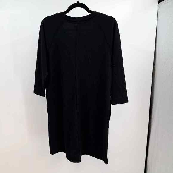 Cato T-Shirt Dress S Graphic Spellout Beaded Love Print 3/4 Raglan Sleeve Black - Picture 7 of 8